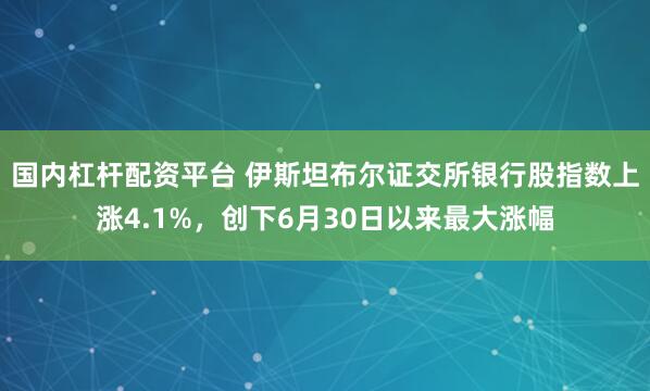 国内杠杆配资平台 伊斯坦布尔证交所银行股指数上涨4.1%，创下6月30日以来最大涨幅